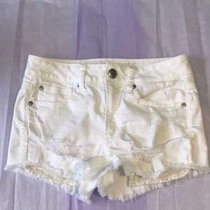 AE hi rise shortie white size 2
